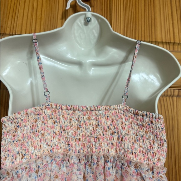 Aeropostale floral milkmaid boho romantic Tiered Ruffle Mini Dress – Size Medium - Picture 5 of 8